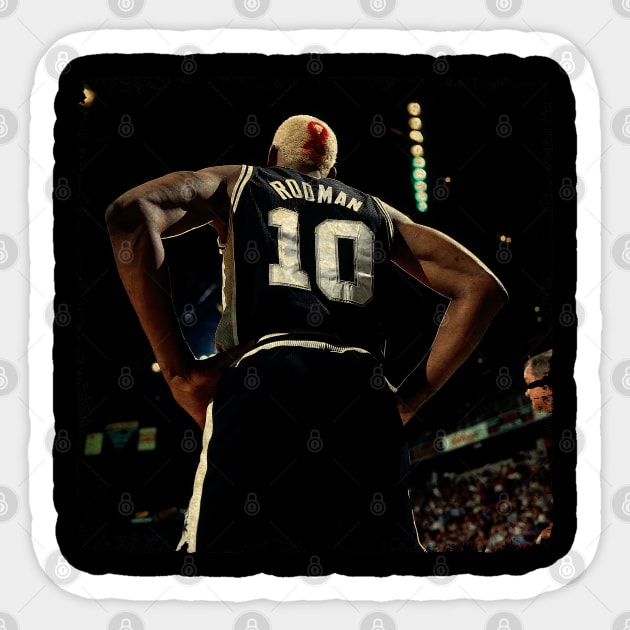 Dennis Rodman #10 of The San Antonio Spurs Sticker by Wendyshopart